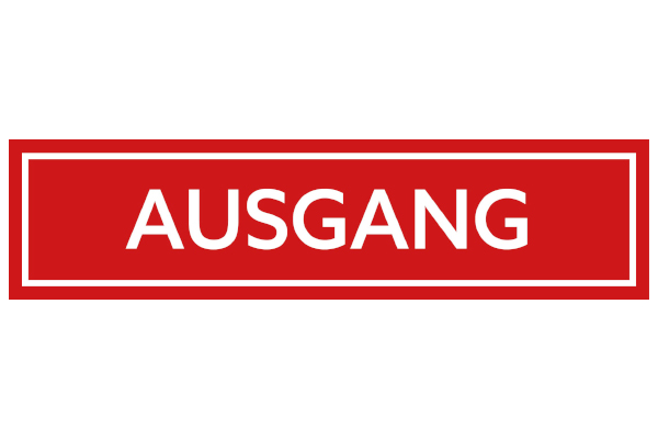 Covid-Fussboden-Aufkleber-Ausgang