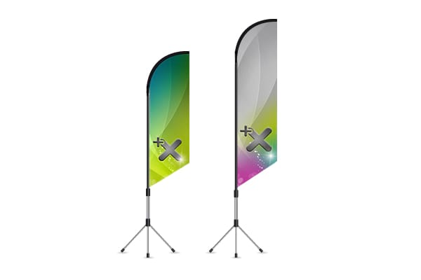 Beachflag Federform (Wing), System inkl. Druck