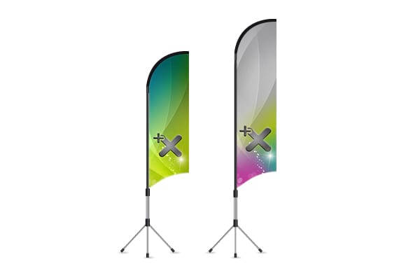 Beachflag Federform (Feather), System inkl. Druck